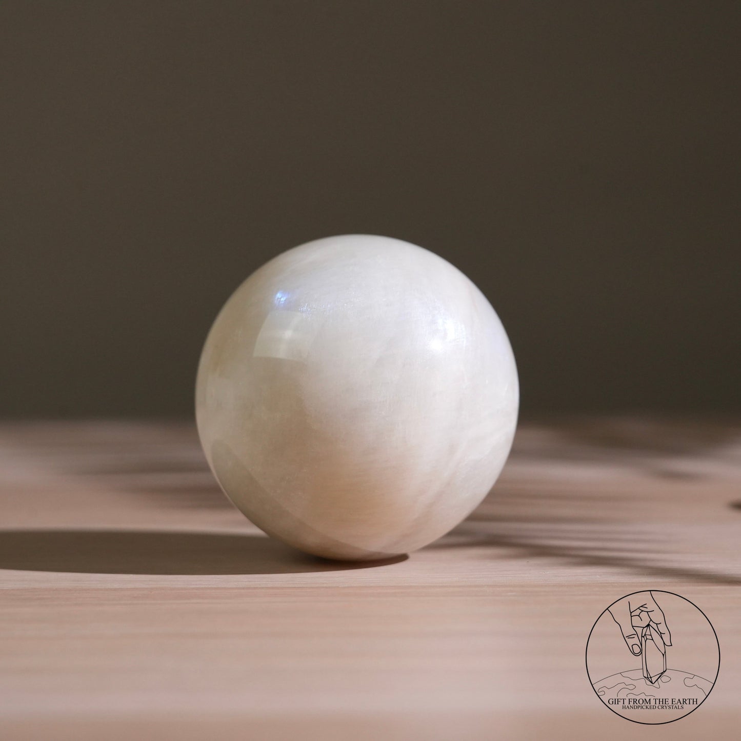 Sri Lankan white moonstone sphere