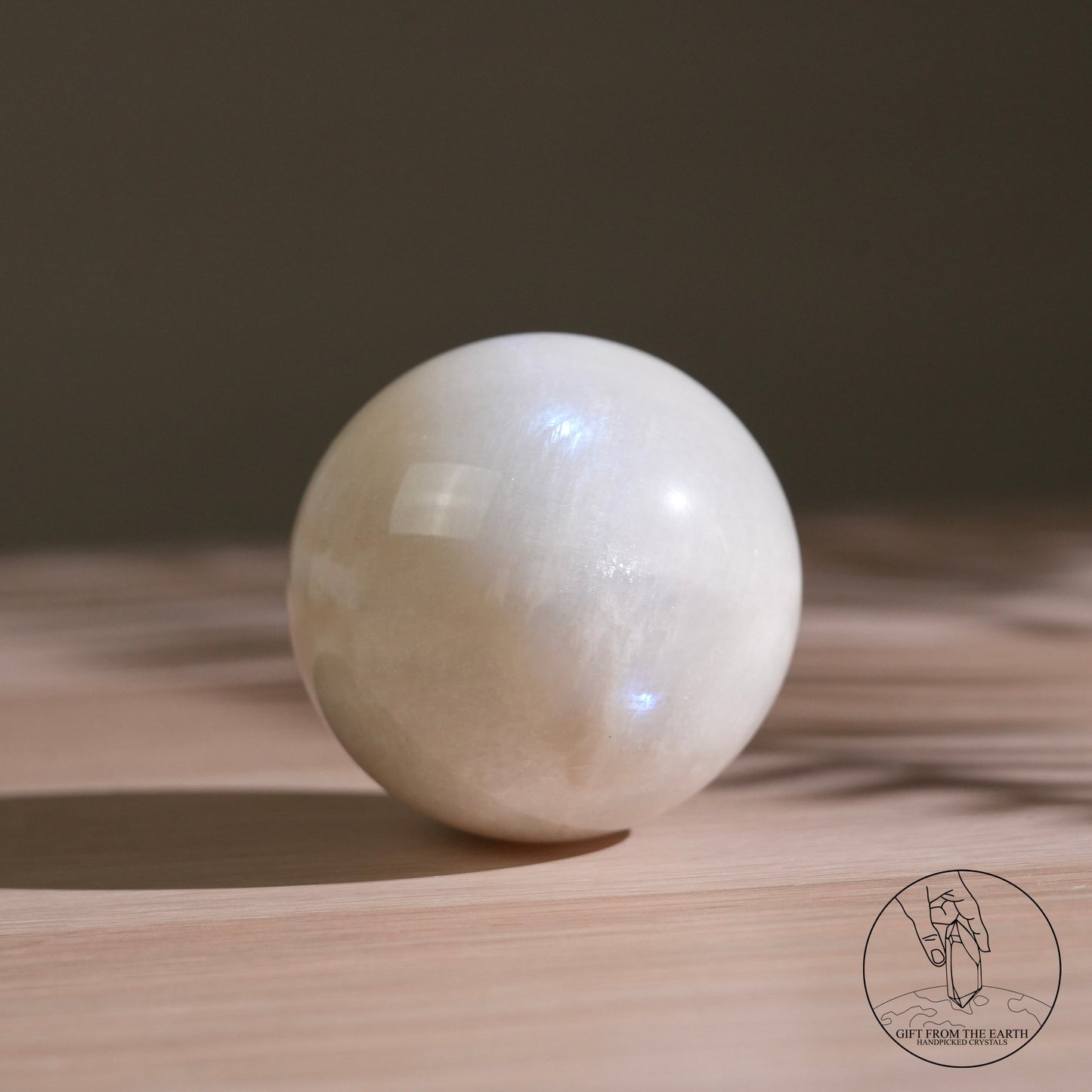 Sri Lankan white moonstone sphere