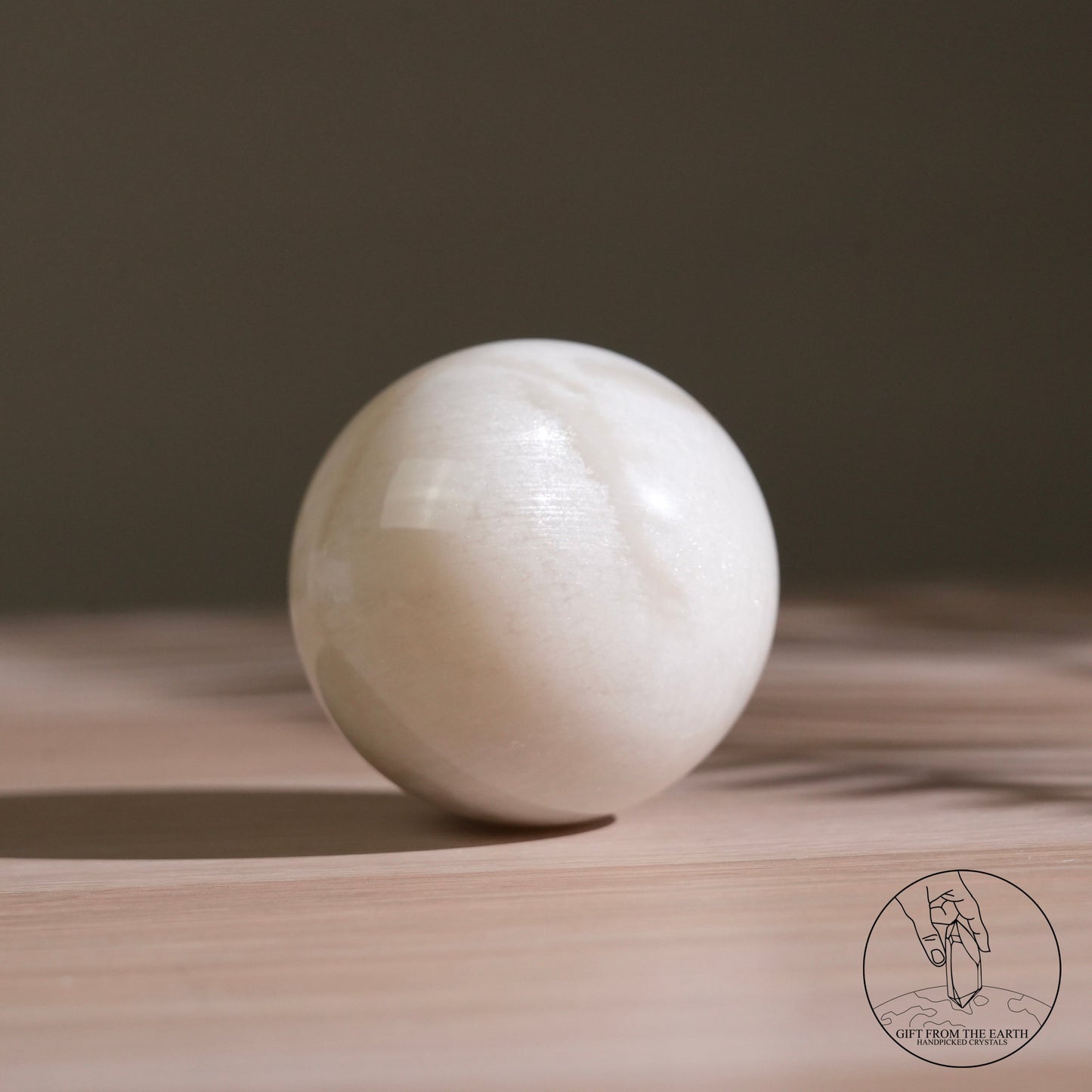 Sri Lankan white moonstone sphere