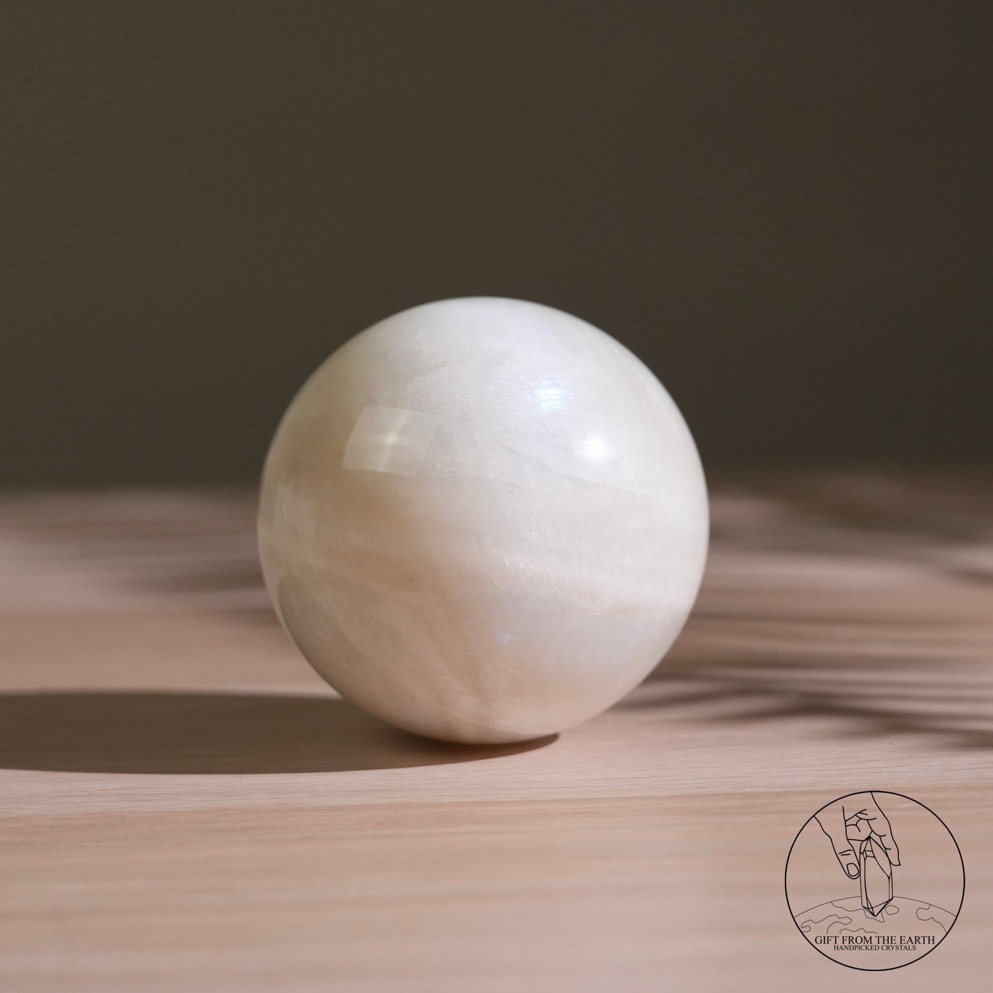 Sri Lankan white moonstone sphere