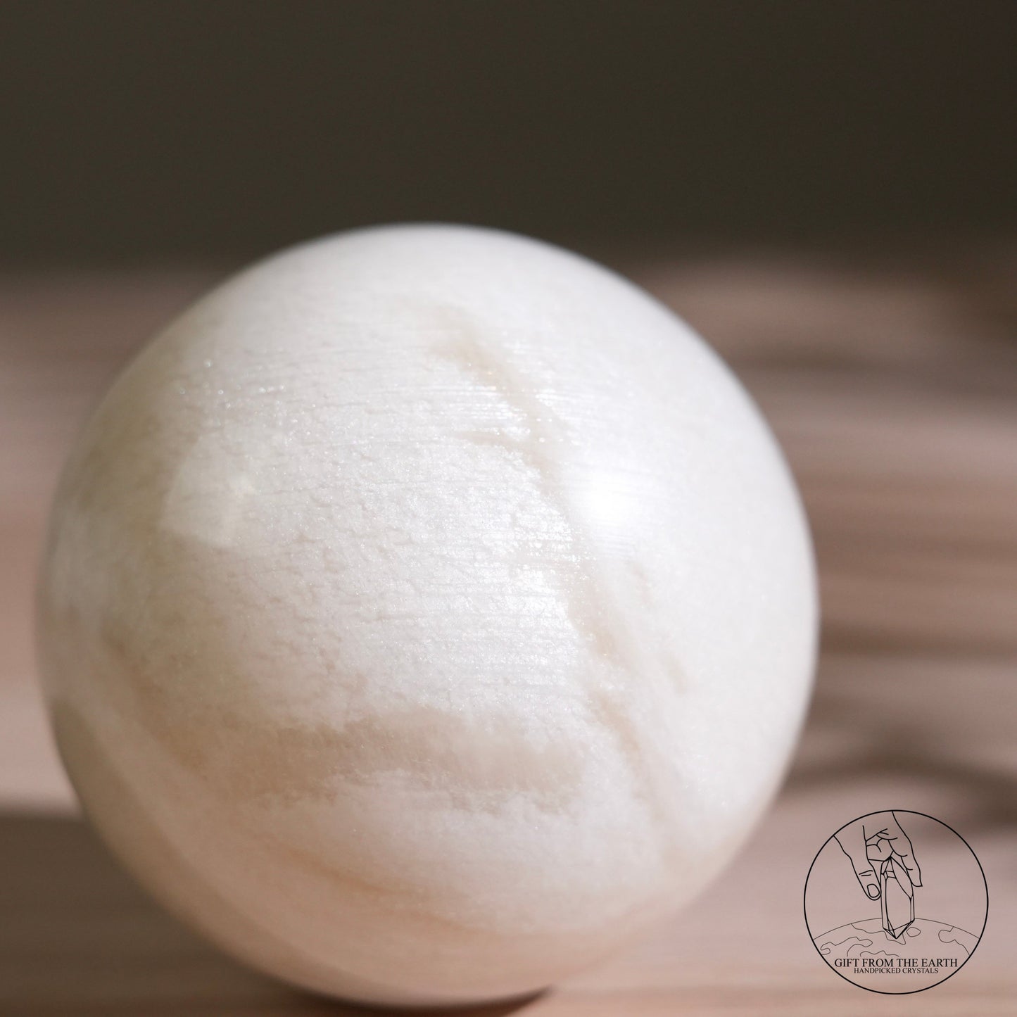 Sri Lankan white moonstone sphere