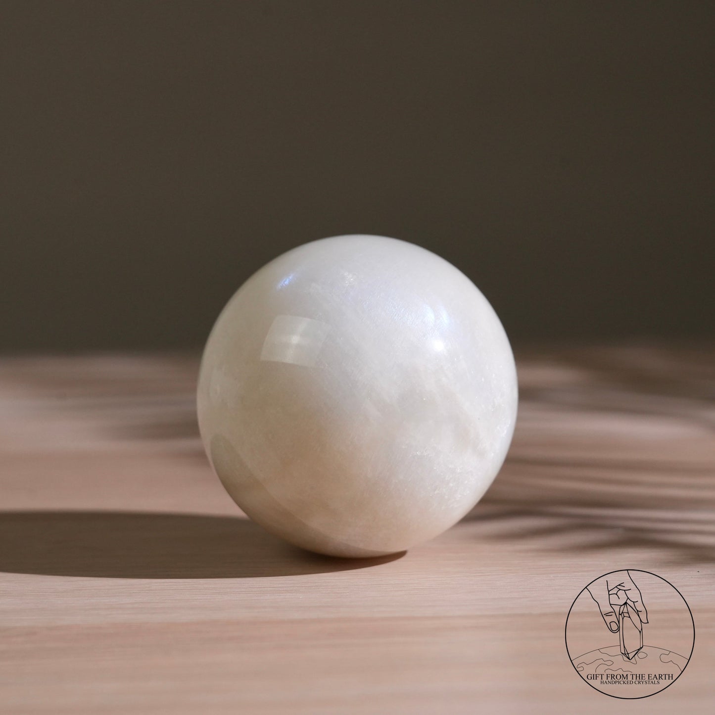 Sri Lankan white moonstone sphere