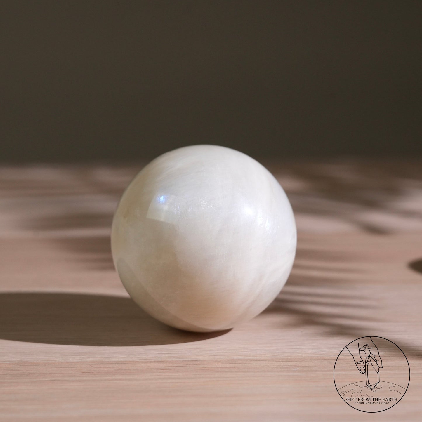 Sri Lankan white moonstone sphere