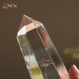 半打磨藍針白水晶
