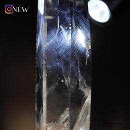 半打磨藍針白水晶
