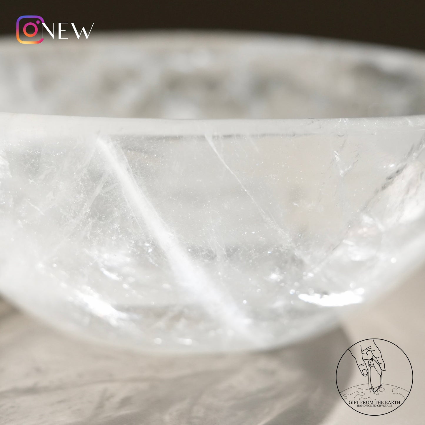 Clear quartz bowl