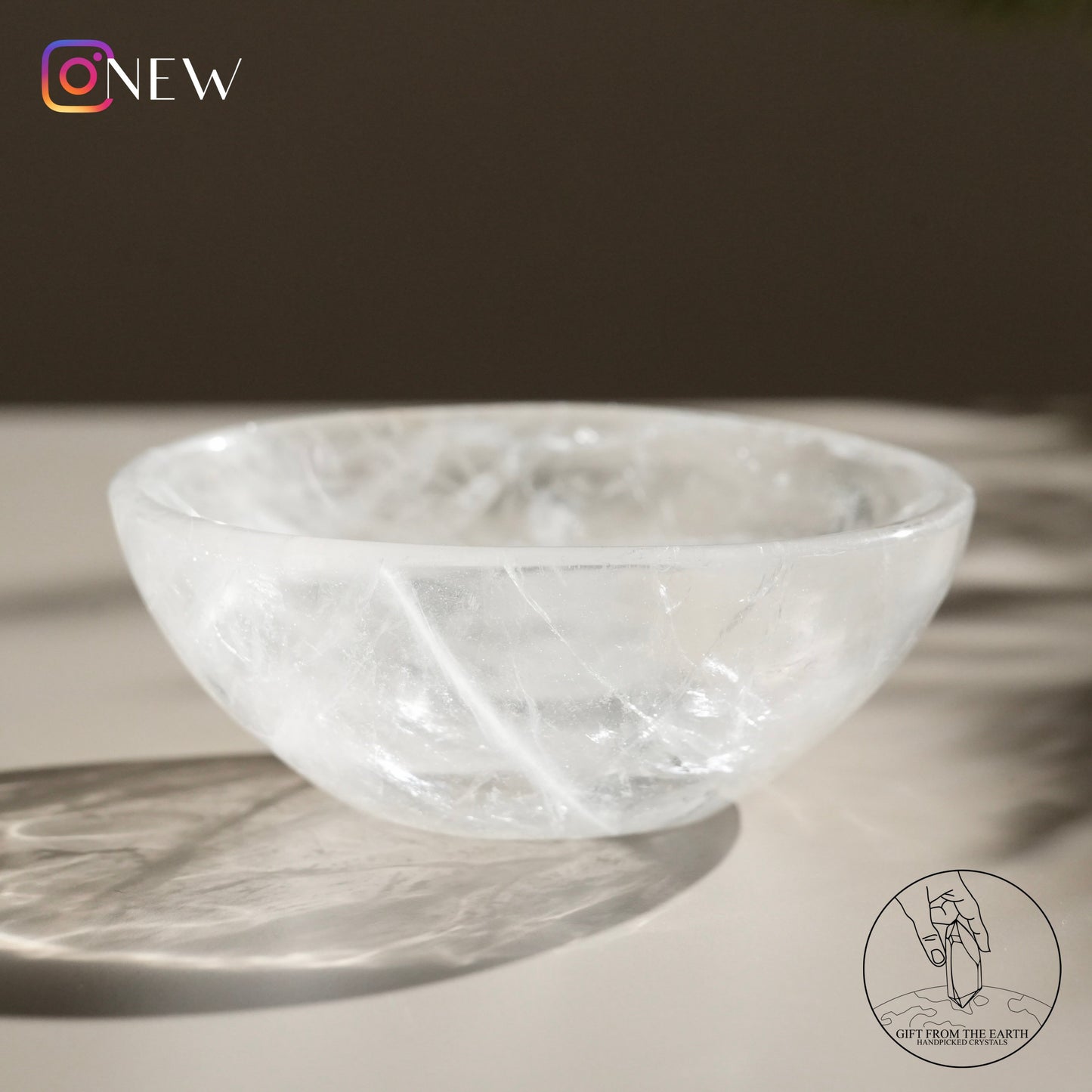 Clear quartz bowl