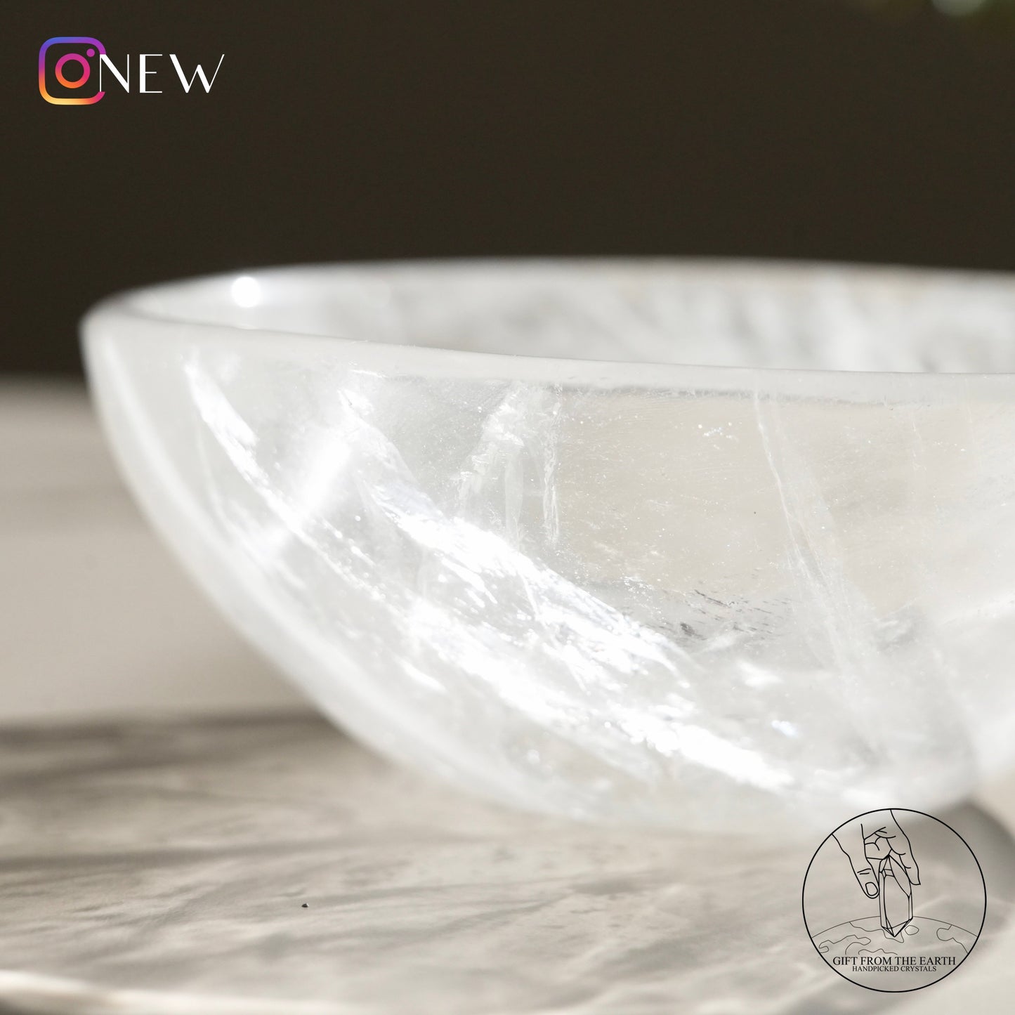 Clear quartz bowl