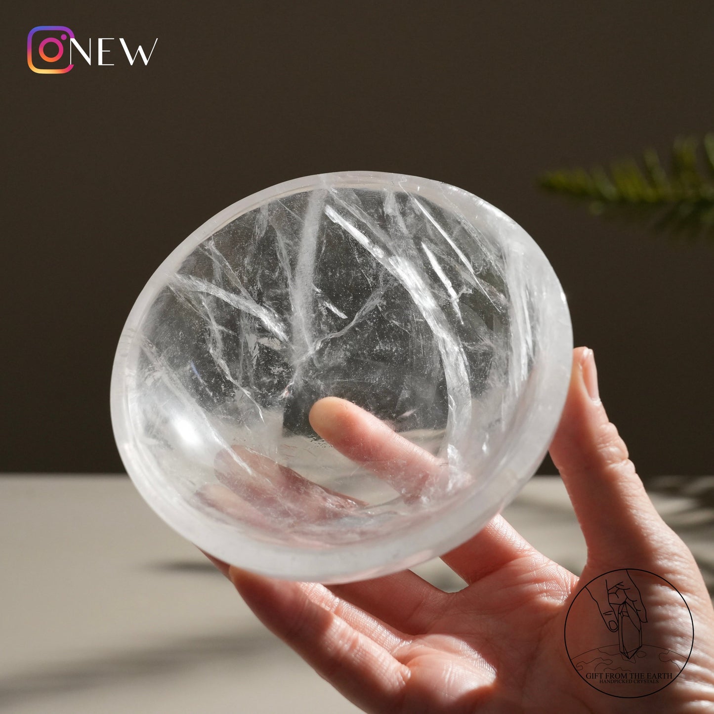 Clear quartz bowl