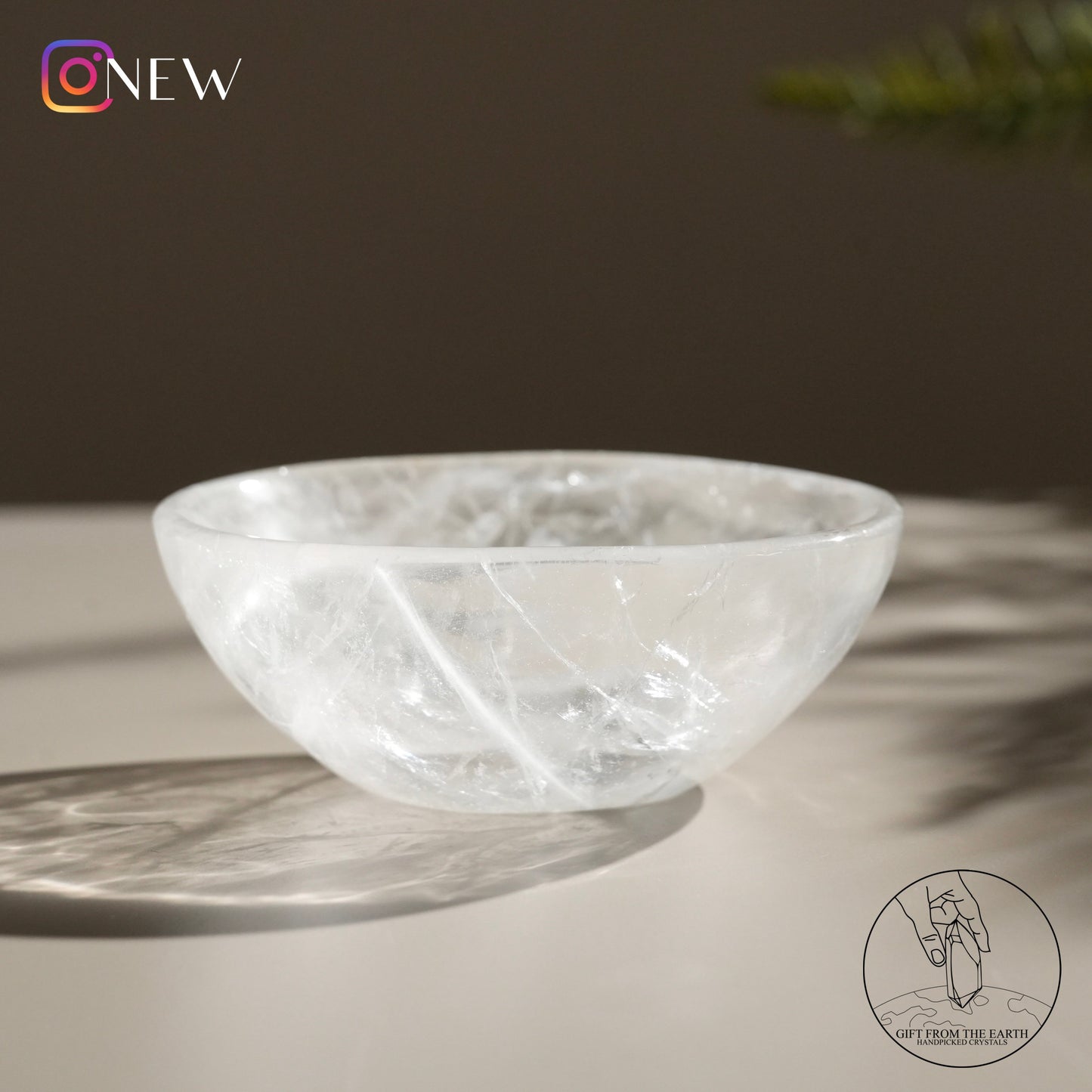 Clear quartz bowl