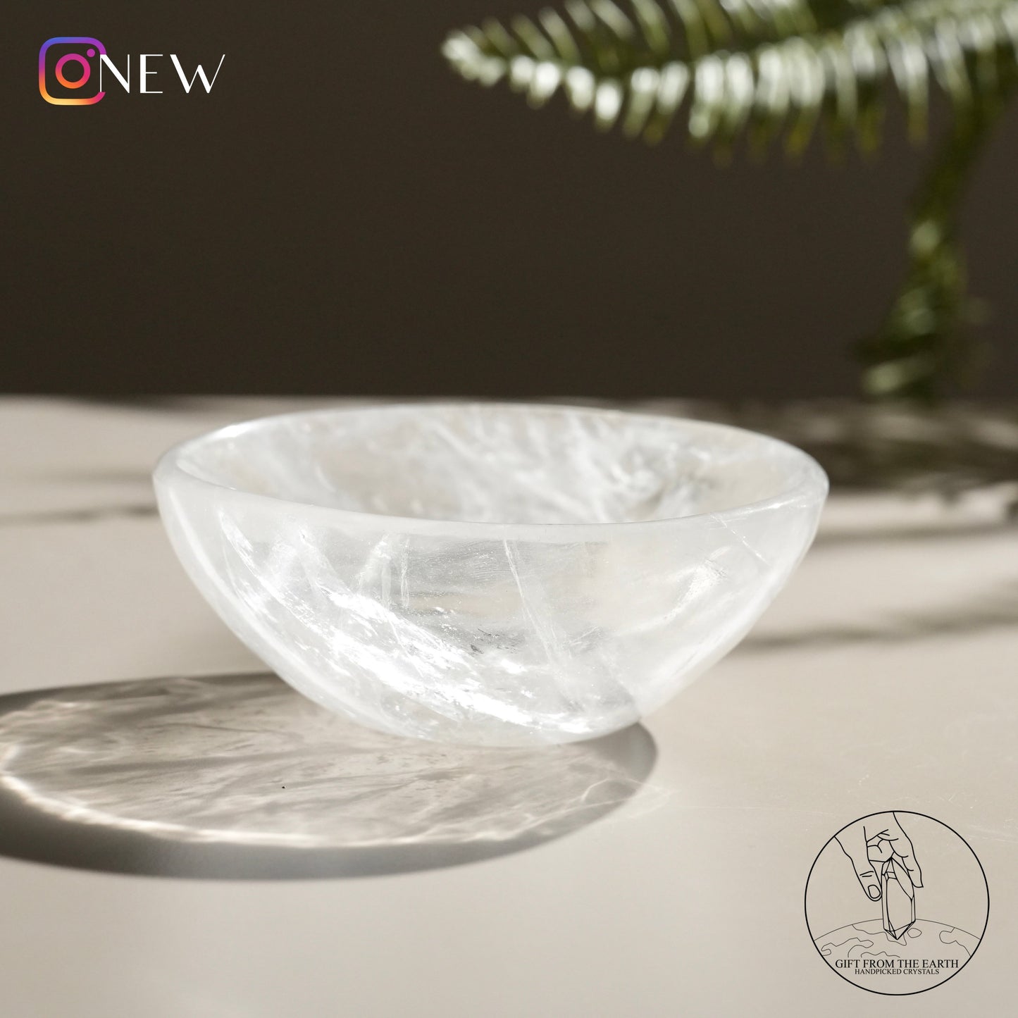 Clear quartz bowl