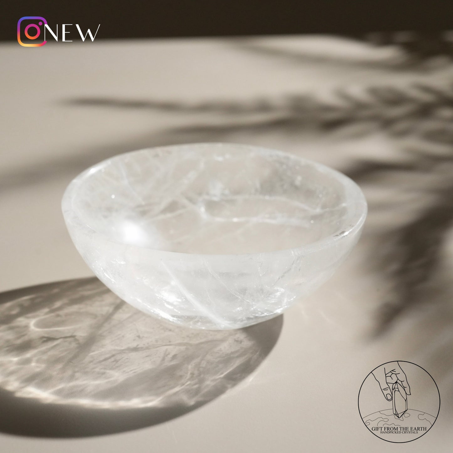 Clear quartz bowl