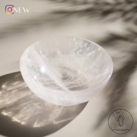 Clear quartz bowl