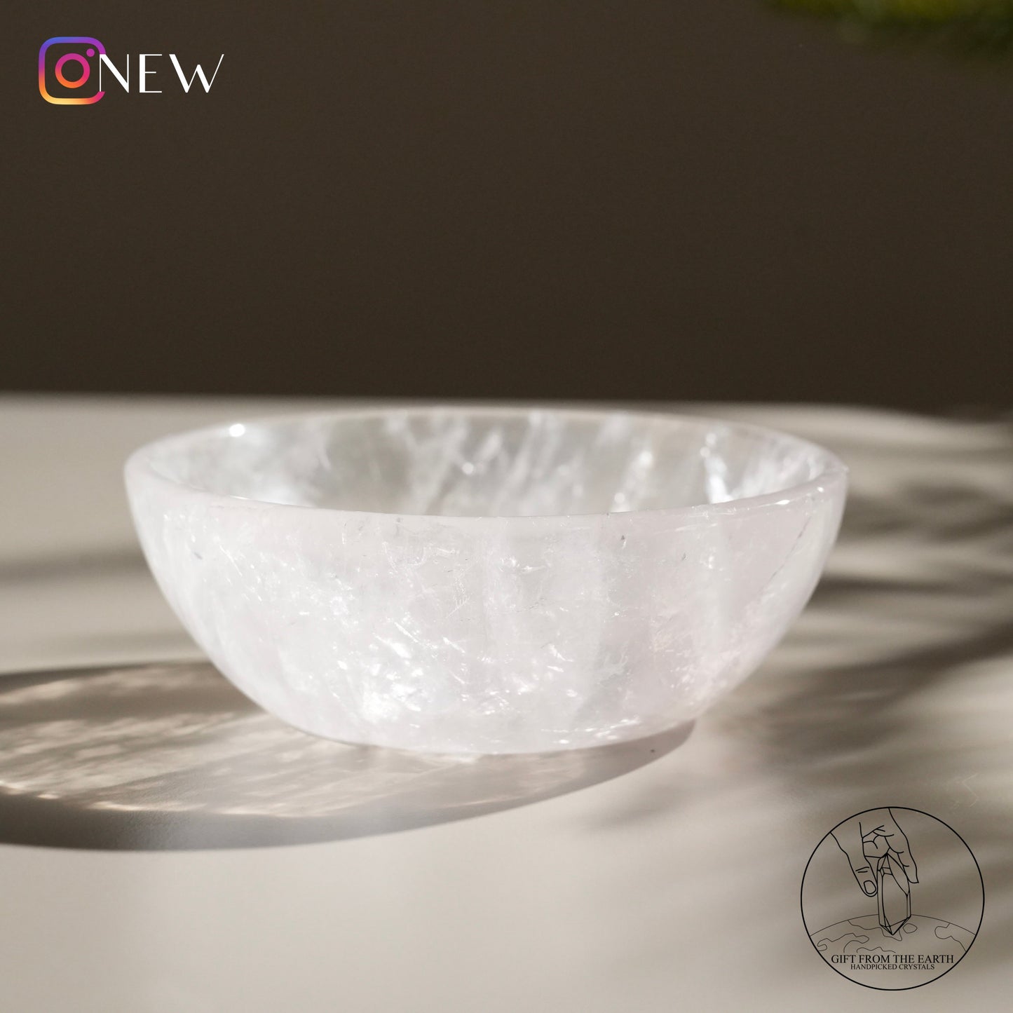 Clear quartz bowl