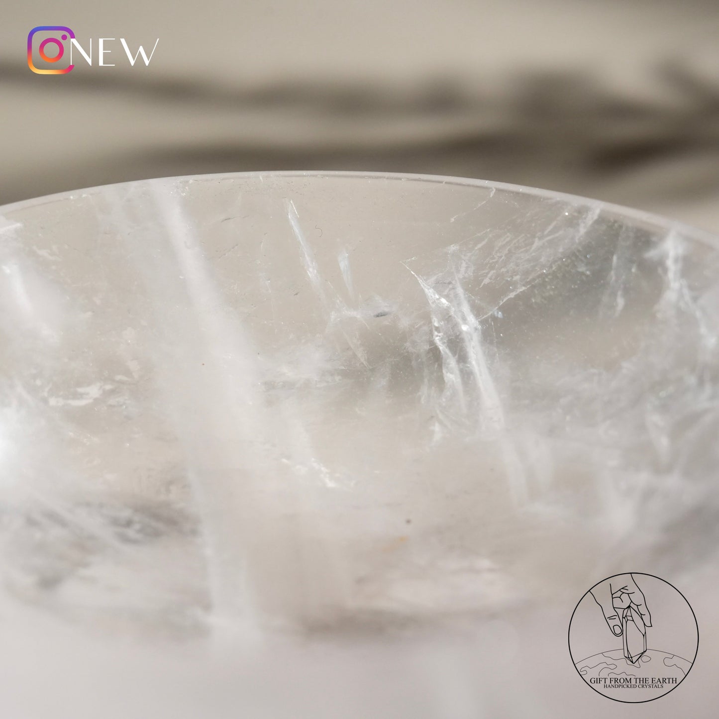 Clear quartz bowl