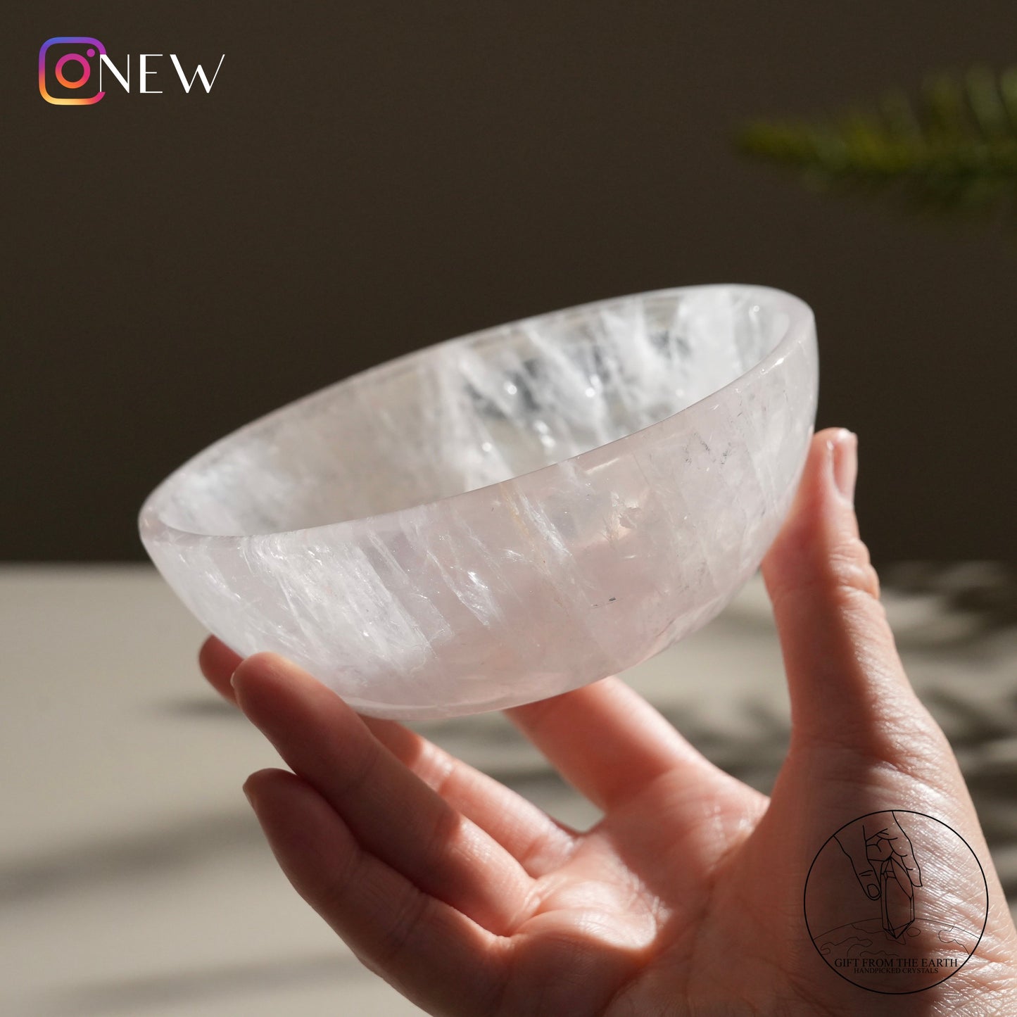 Clear quartz bowl