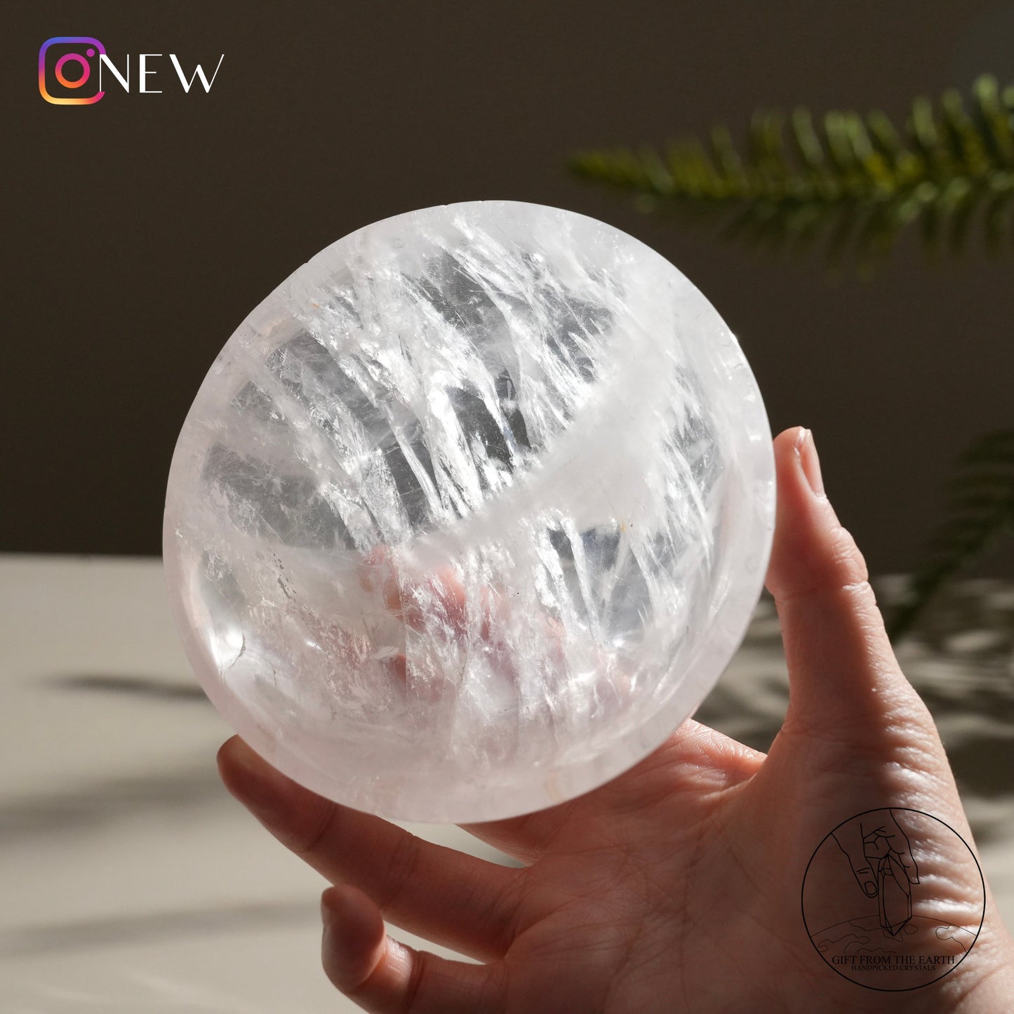 Clear quartz bowl