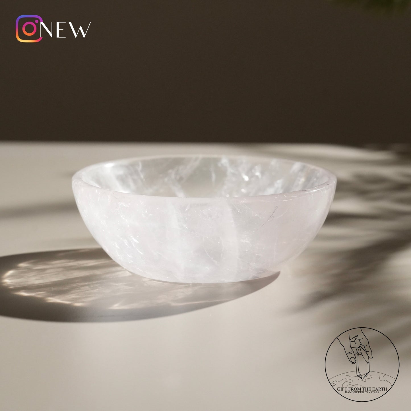 Clear quartz bowl