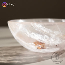 白水晶碗 (淡粉紅)