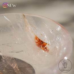 白水晶碗火晶黃金療癒者共生 (淡粉紅)