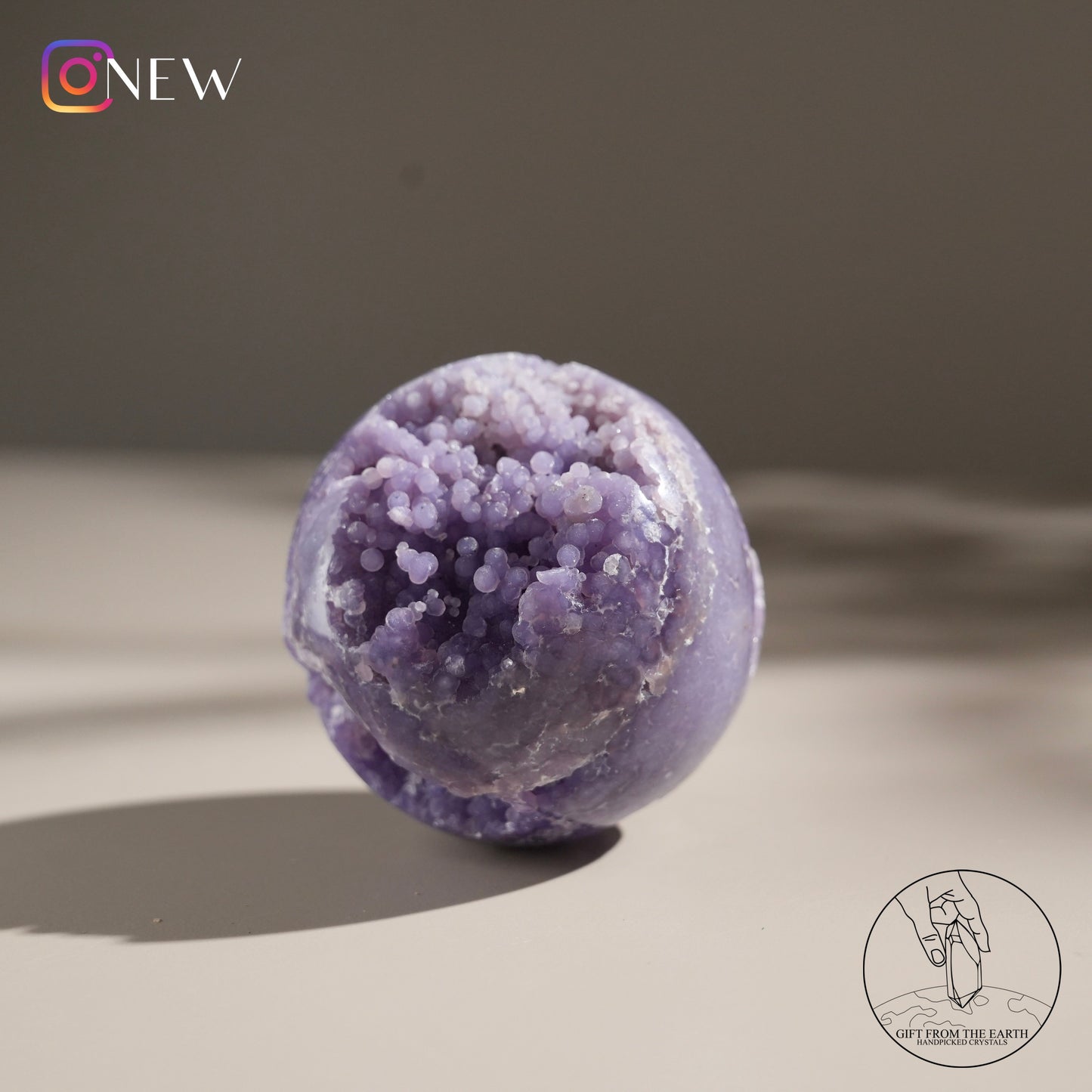 Grape agate sphere