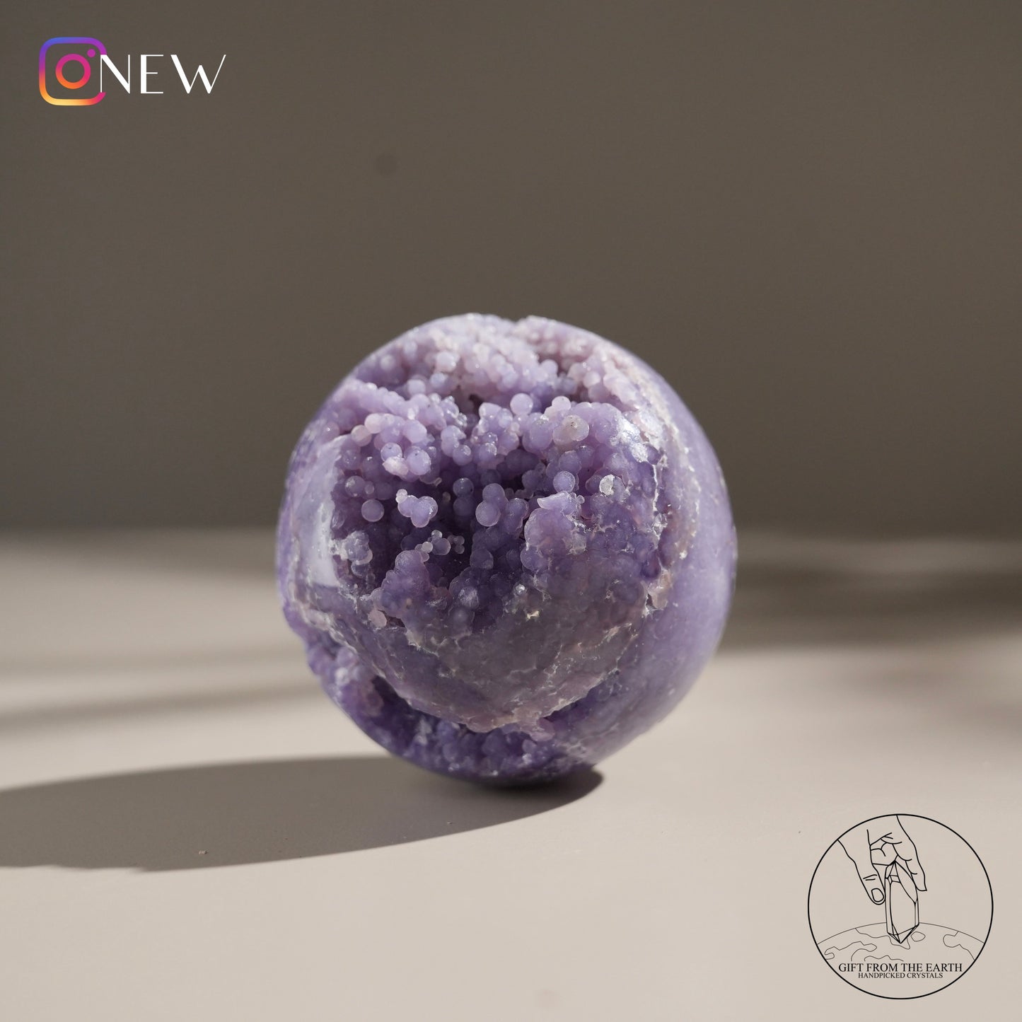 Grape agate sphere