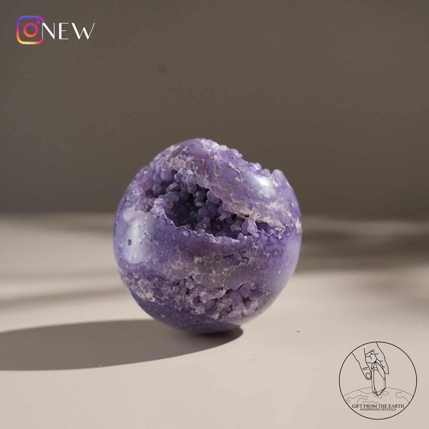 Grape agate sphere