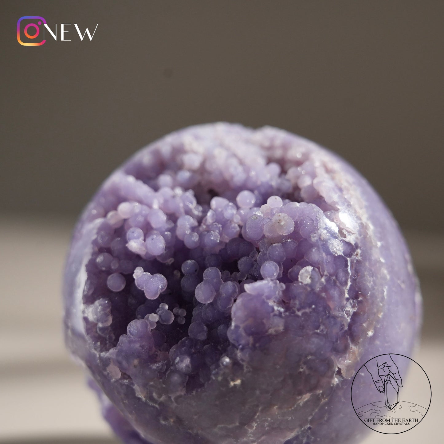 Grape agate sphere