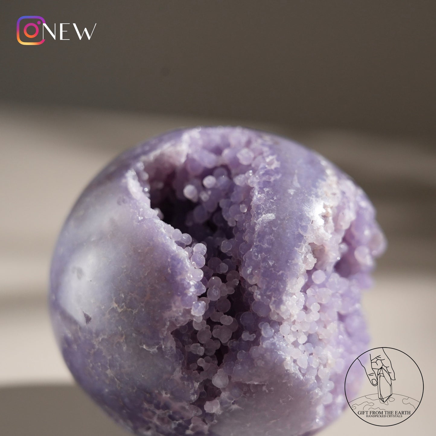 Grape agate sphere