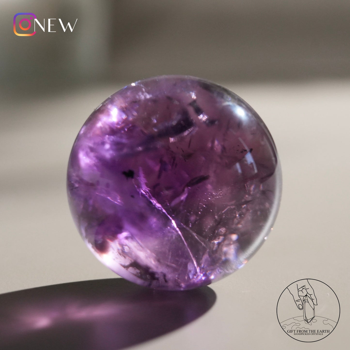 Ametrine sphere