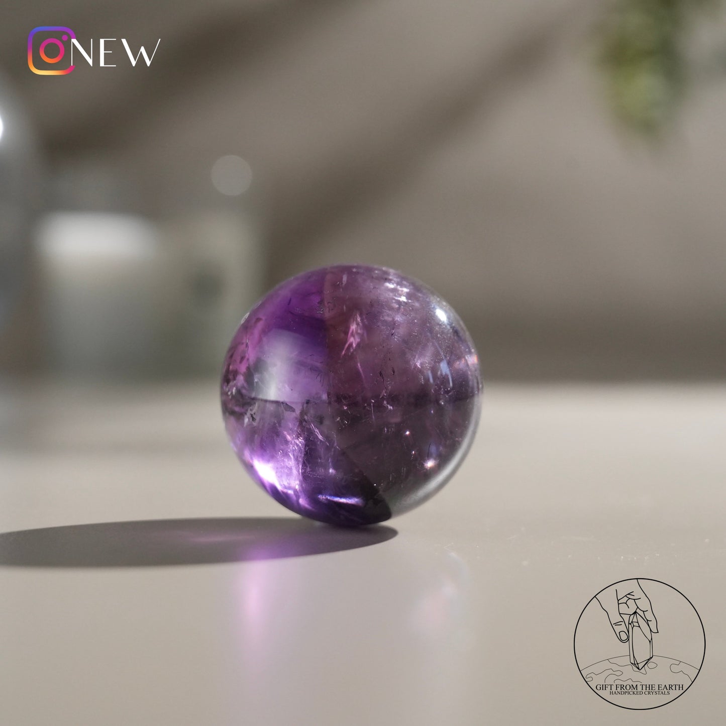 Ametrine sphere