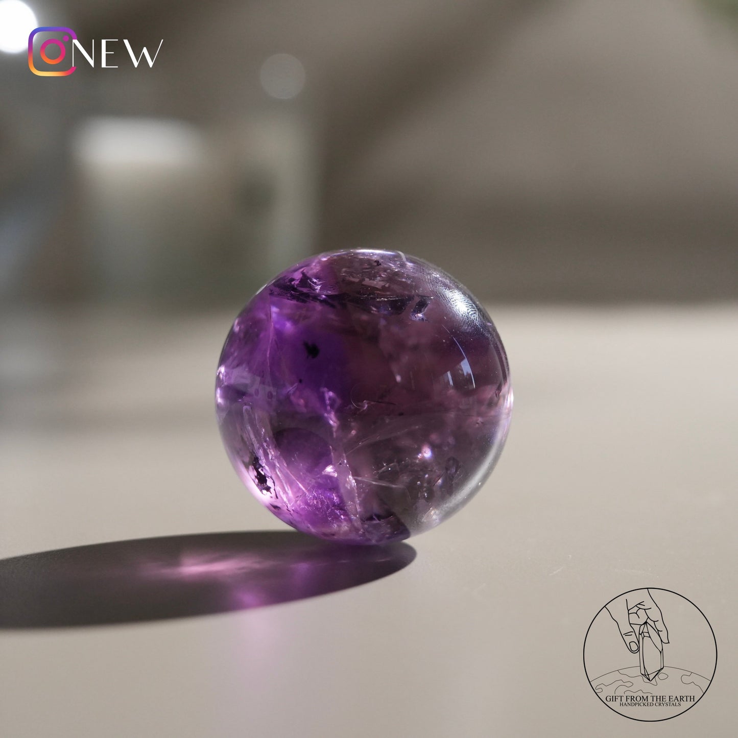 Ametrine sphere