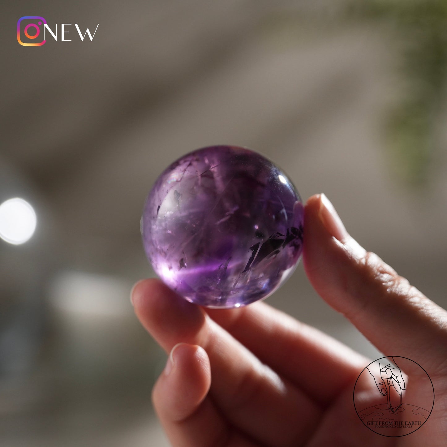 Ametrine sphere