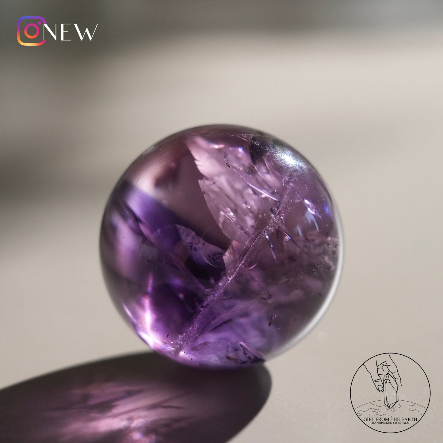 Ametrine sphere