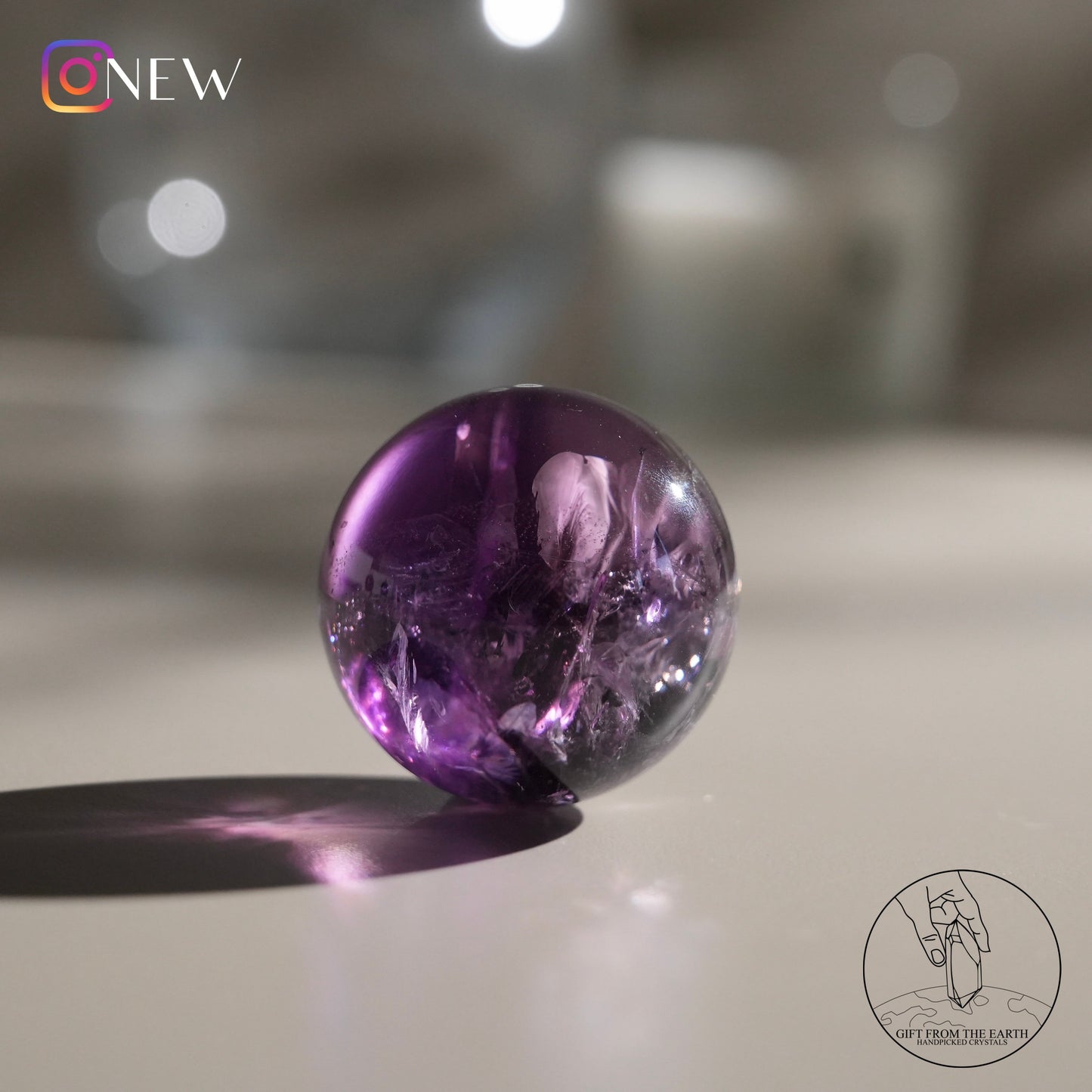 Ametrine sphere