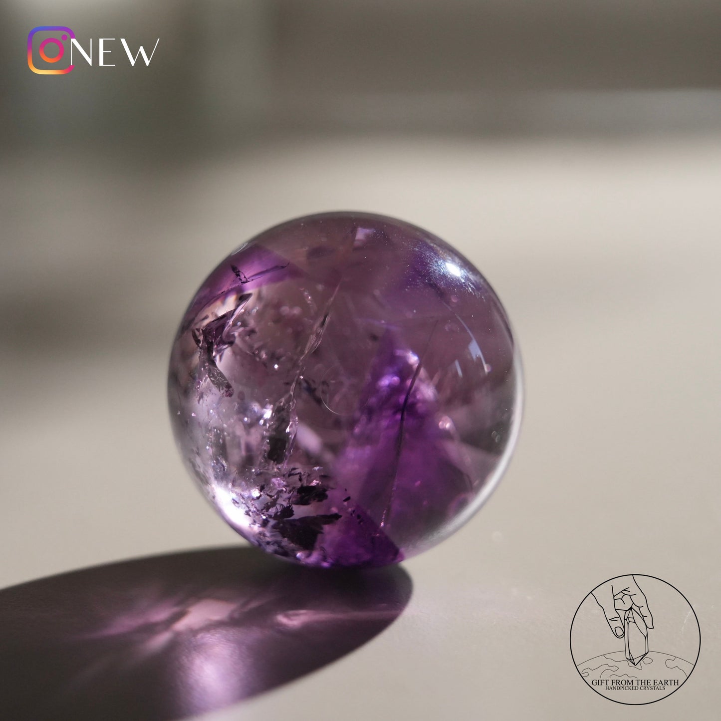 Ametrine sphere