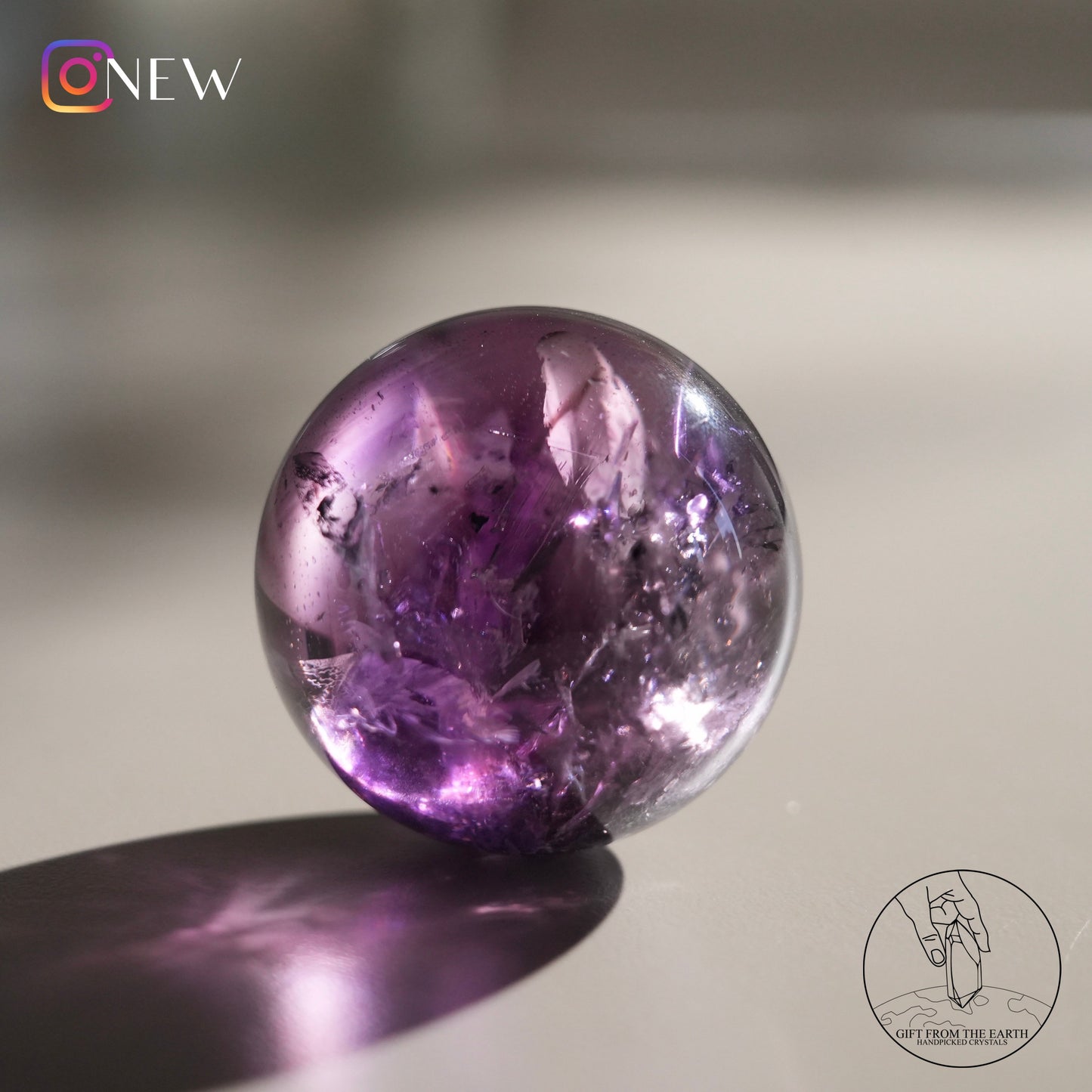 Ametrine sphere