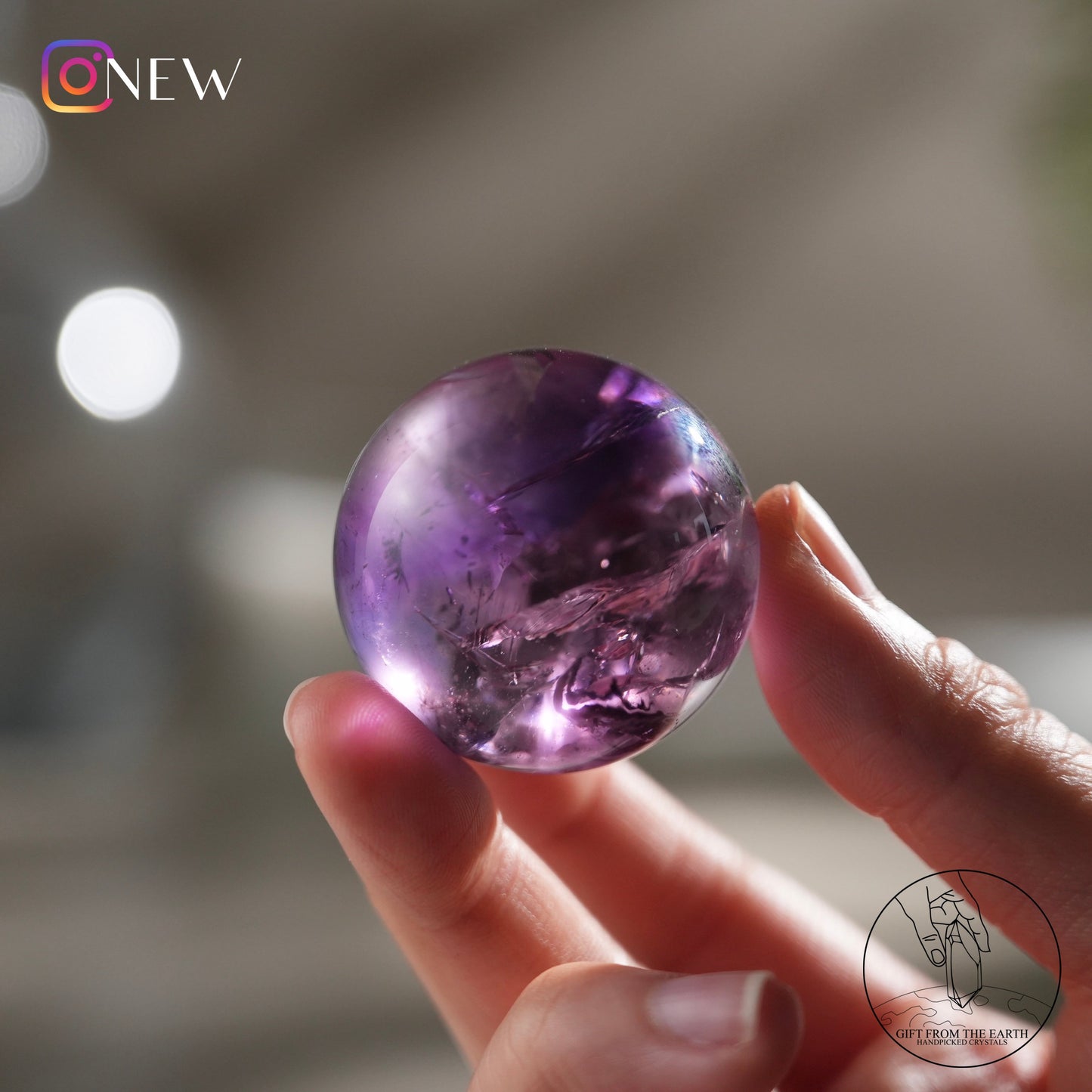 Ametrine sphere