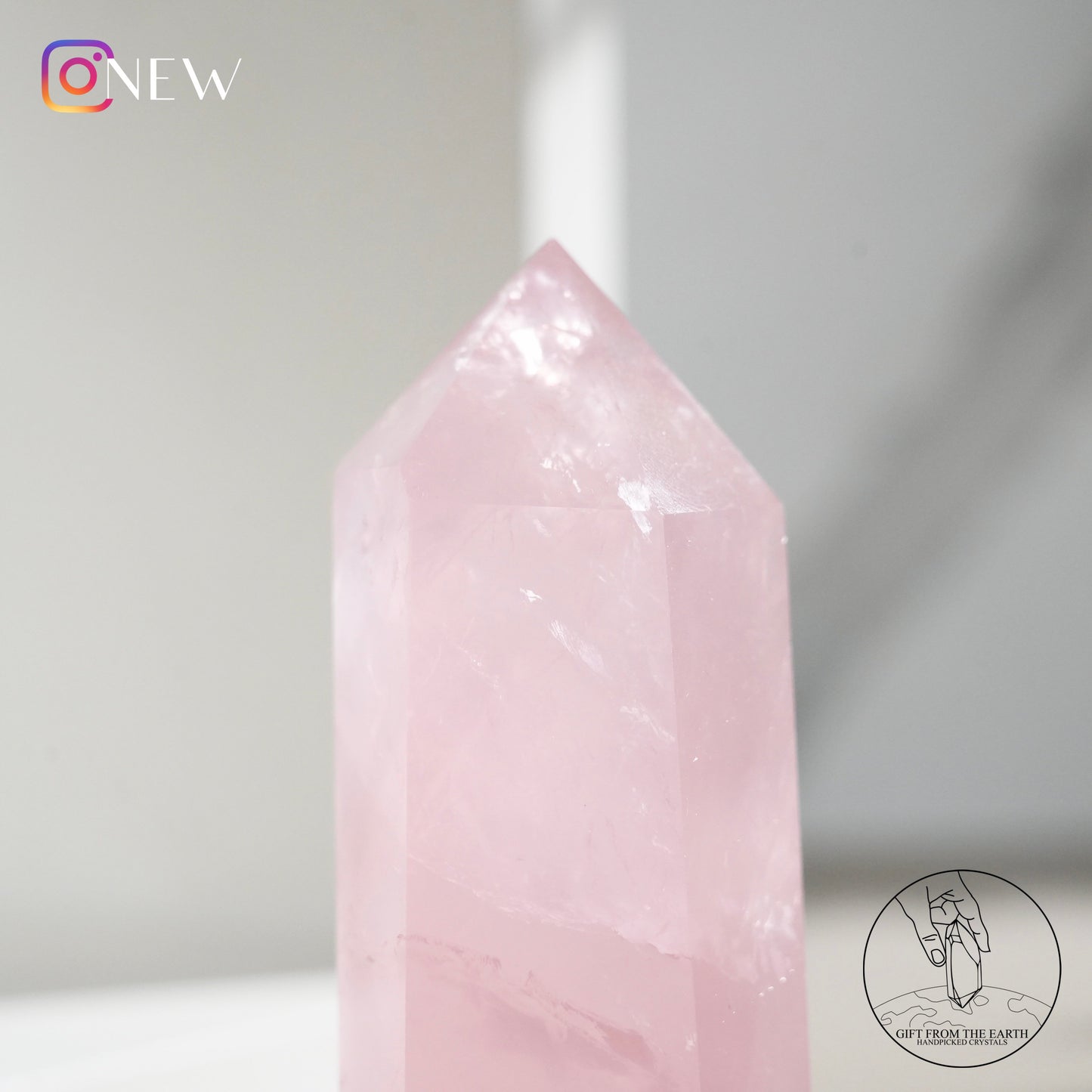 Mozambique rose quartz point