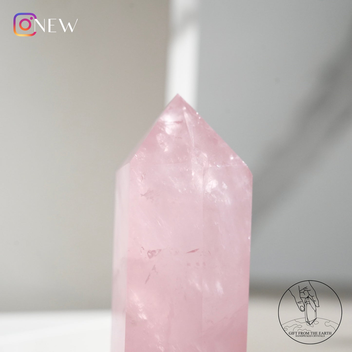 Mozambique rose quartz point