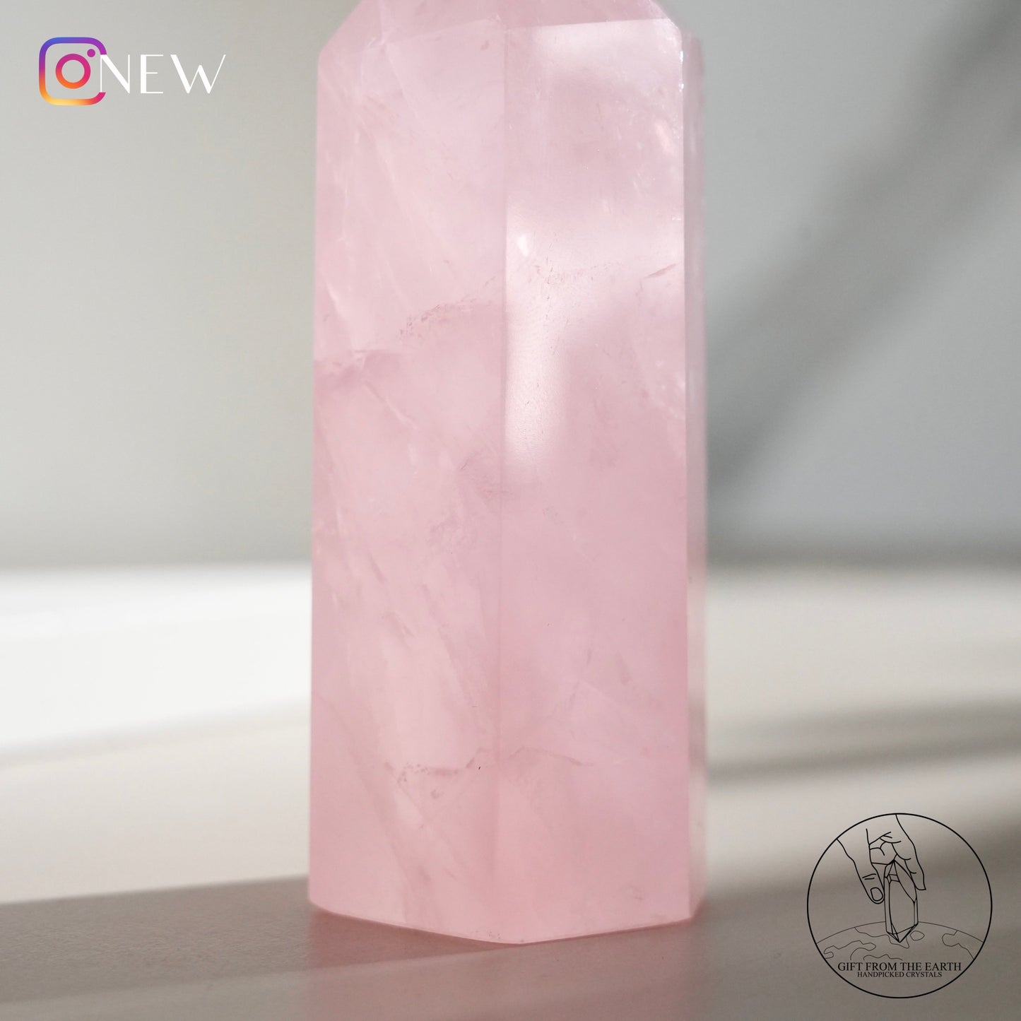 Mozambique rose quartz point