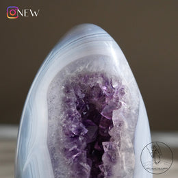 紫水晶藍瑪瑙蛋