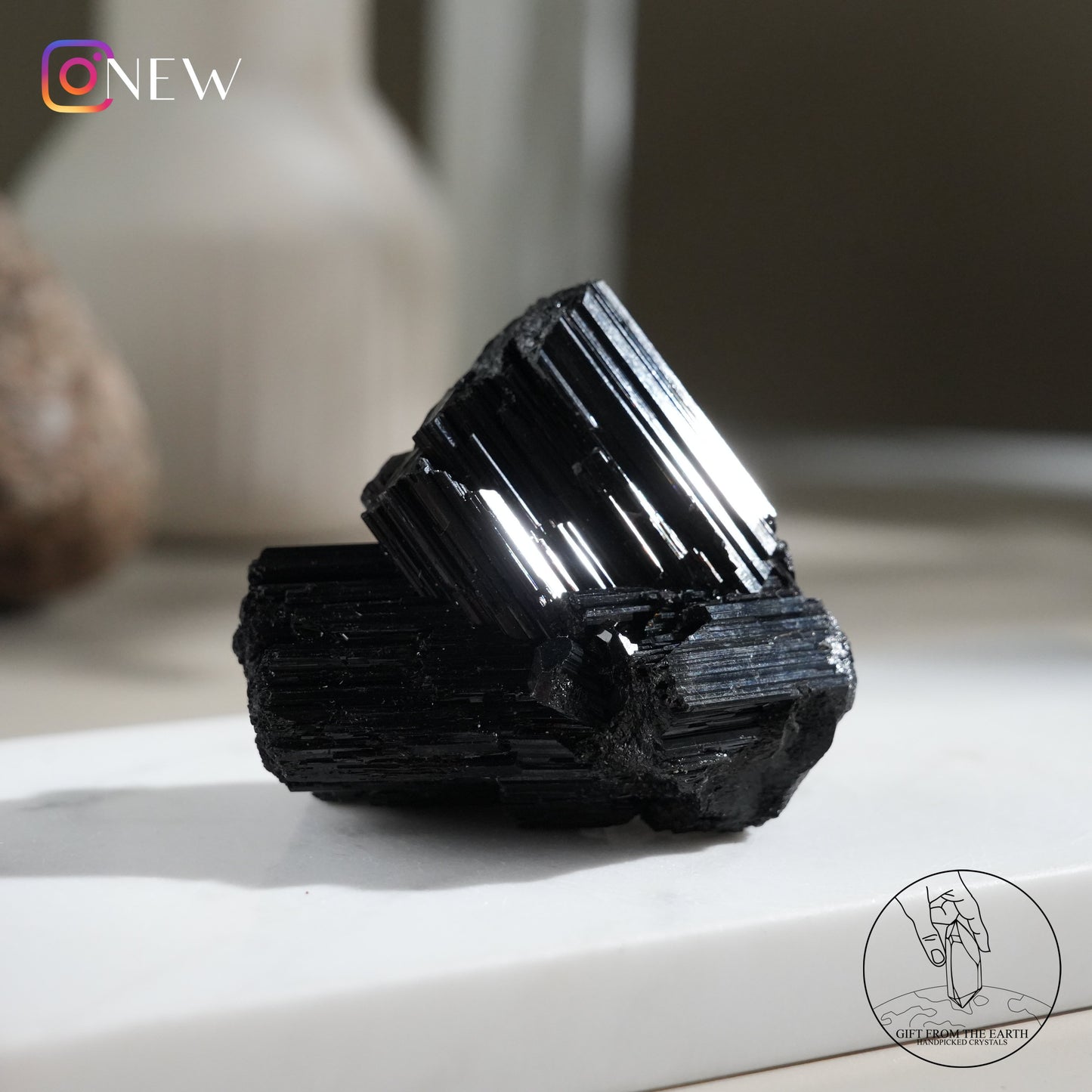 Mozambique lustrous black tourmaline 