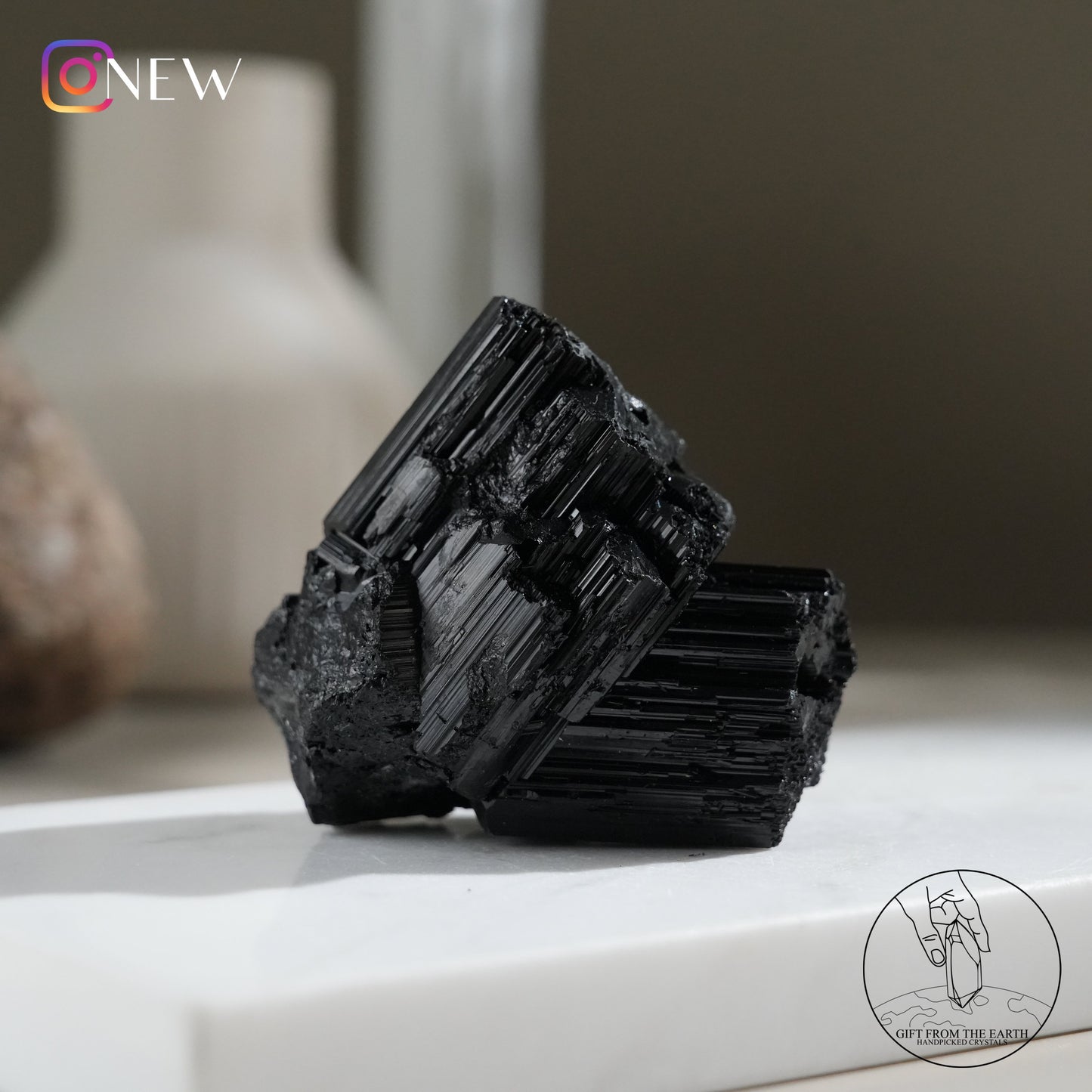 Mozambique lustrous black tourmaline 