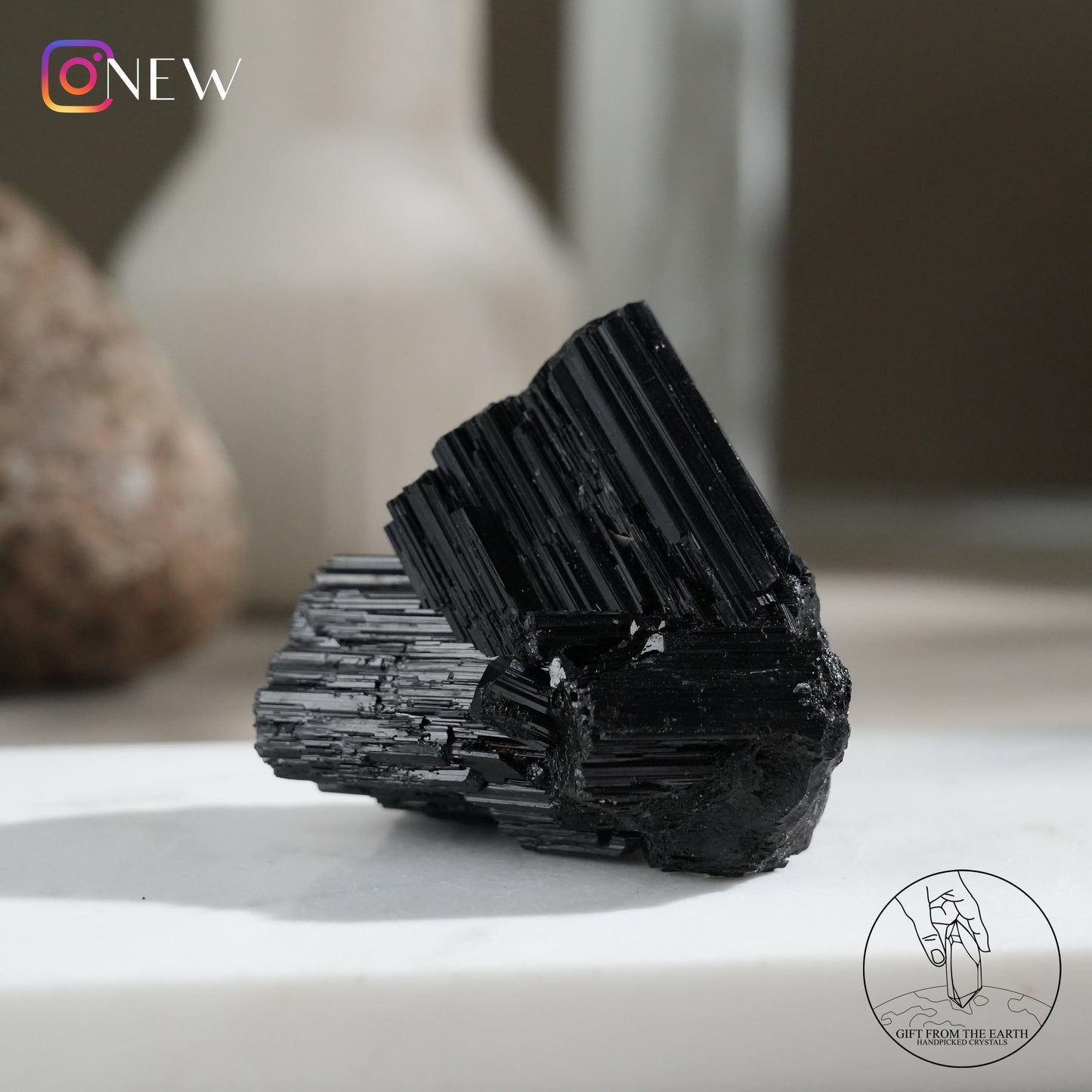 Mozambique lustrous black tourmaline 