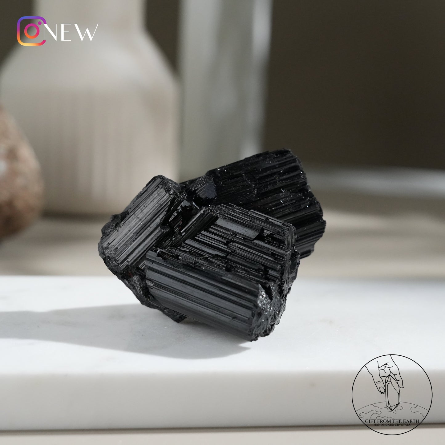 Mozambique lustrous black tourmaline 