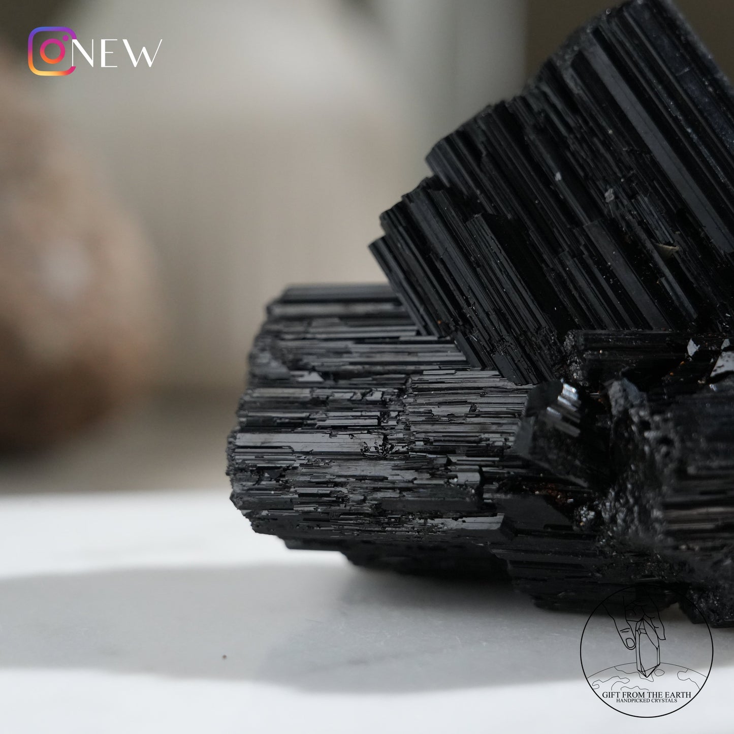 Mozambique lustrous black tourmaline 