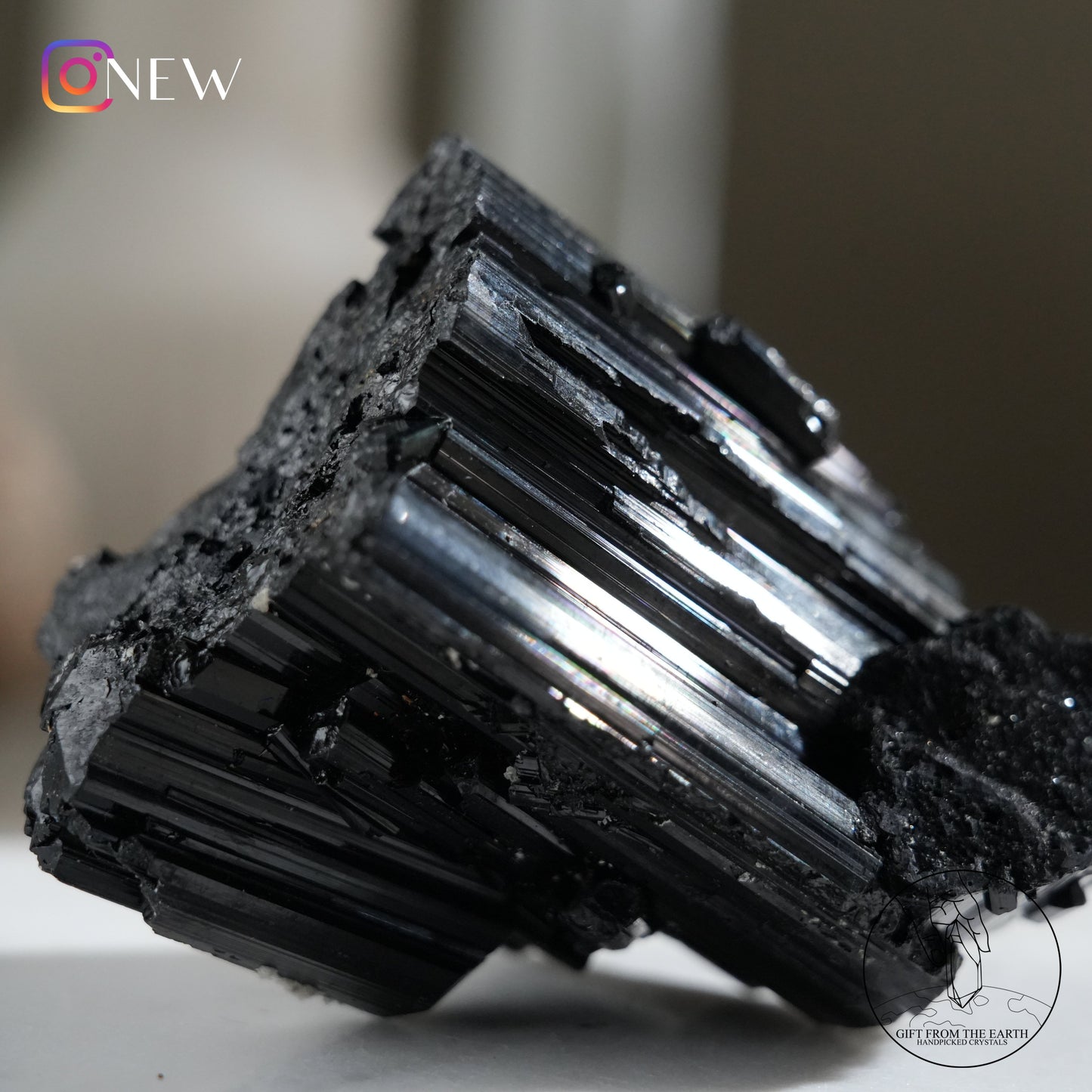 Mozambique lustrous black tourmaline 