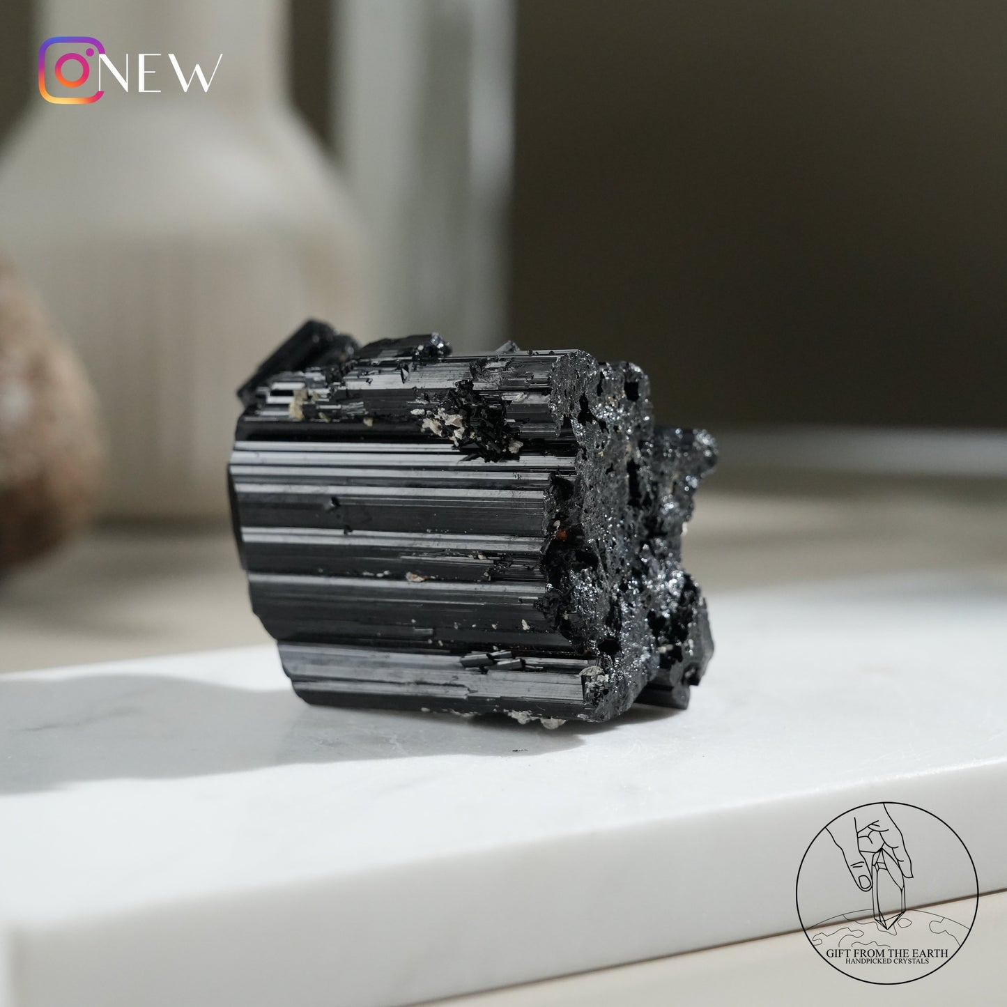 Mozambique lustrous black tourmaline 