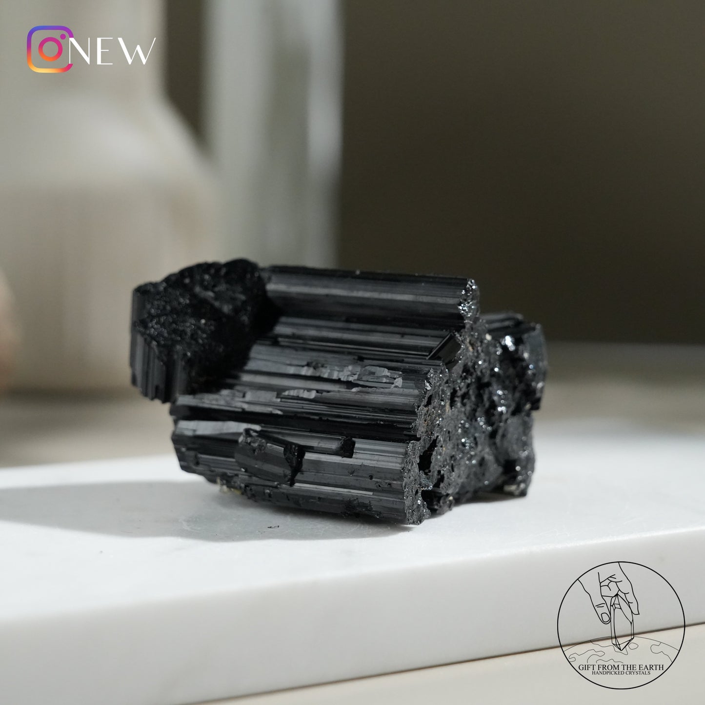 Mozambique lustrous black tourmaline 